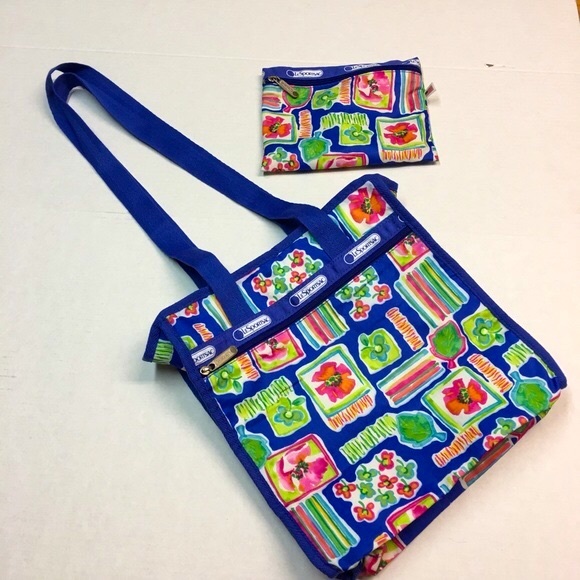 LeSportsac floral multi-purposes tote bag - Picture 2 of 14